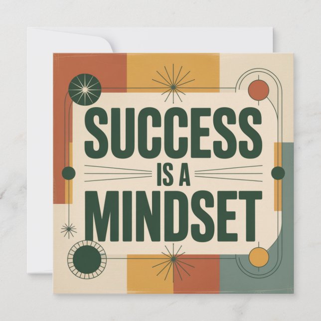 Success Is A Mindset Inbjudningar (Framsida)