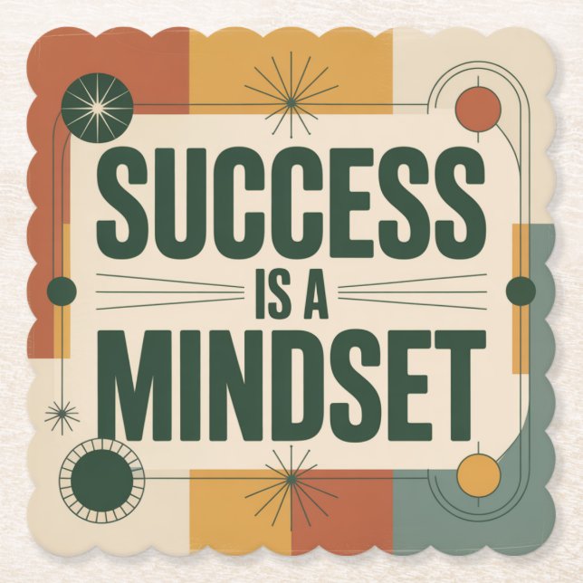 Success Is A Mindset Underlägg Papper (Framsida)