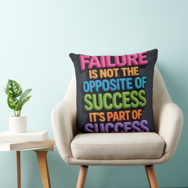 Success Mindset Motivational Quote Pillow Kudde (Stol)