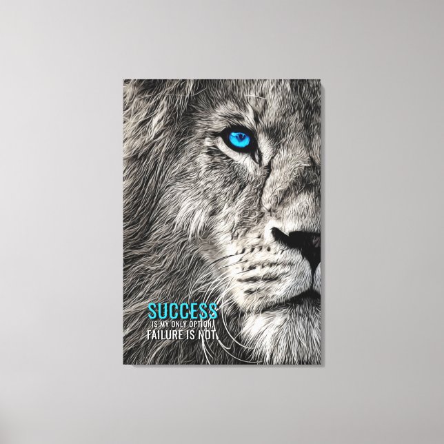 Success My Only Option Motivational Quote Canvas (Framsida)