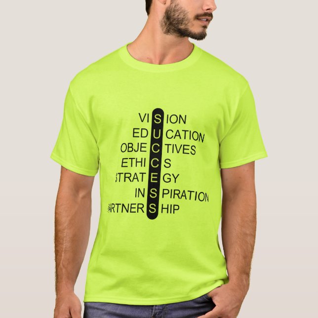 Success - Vision -  Education - Objectives  T Shirt (Framsida)