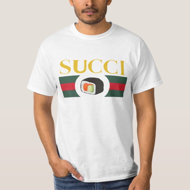 Succi Sushi älskare Rolig gnocchi logotyp ny prese T Shirt (Framsida)