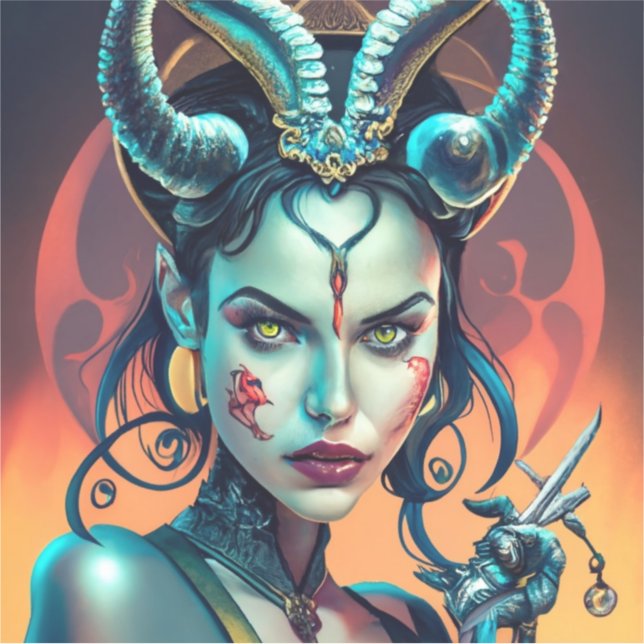 Succubus Evil Klistermärken (Framsida)