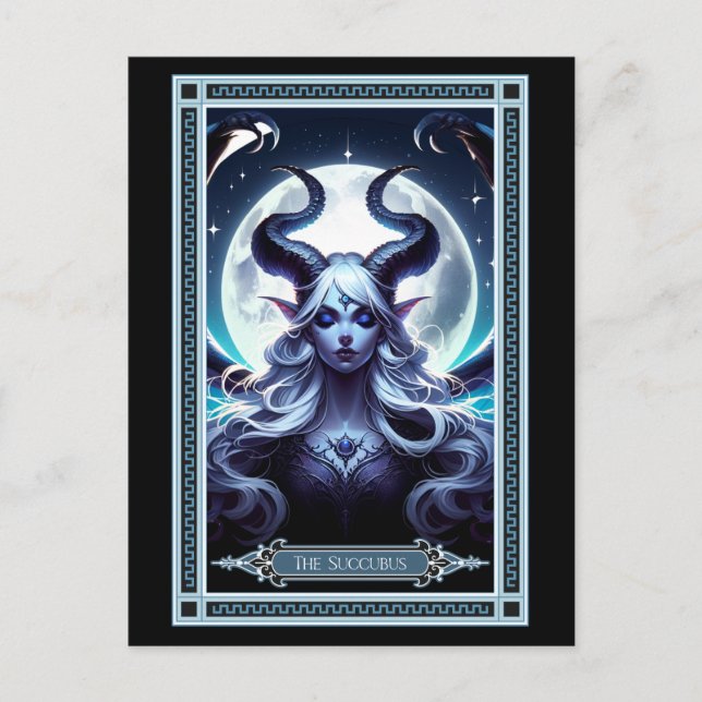 Succubus Tarot Card Vykort (Framsida)