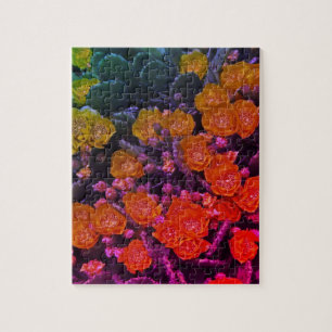 Succulals Abstrakt Flowers Artistic Blommigt Garde Pussel