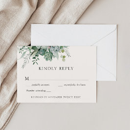 Succuland Eucalyptus Bröllop Greenery Response Inbjudningar