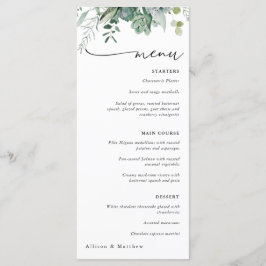 Succuland Eucalyptus Greenery Bröllop Menu Meny