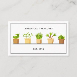 Succulary Plant Nursery Modern Garden Botanist Visitkort
