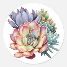 Succulated-Thecker Sticker Runt Klistermärke