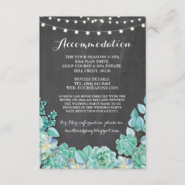 Succulation Ackommodation Mint Bröllop Chalk Tilläggskort