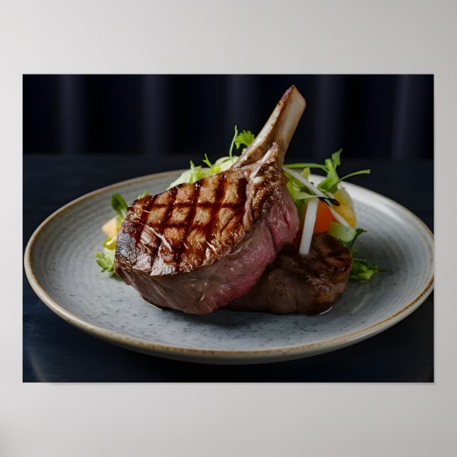 Succuled Grilled Beef Steak Poster (Framsidan)