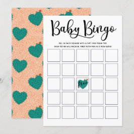 Succulent Baby Shower Bingo Card Inbjudningar