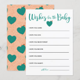 Succulent Baby Shower Önskemål för Baby Inbjudningar