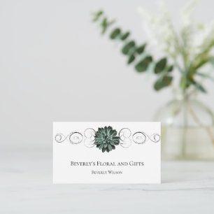 Succulent Blommigt Shop-Affärskort Visitkort