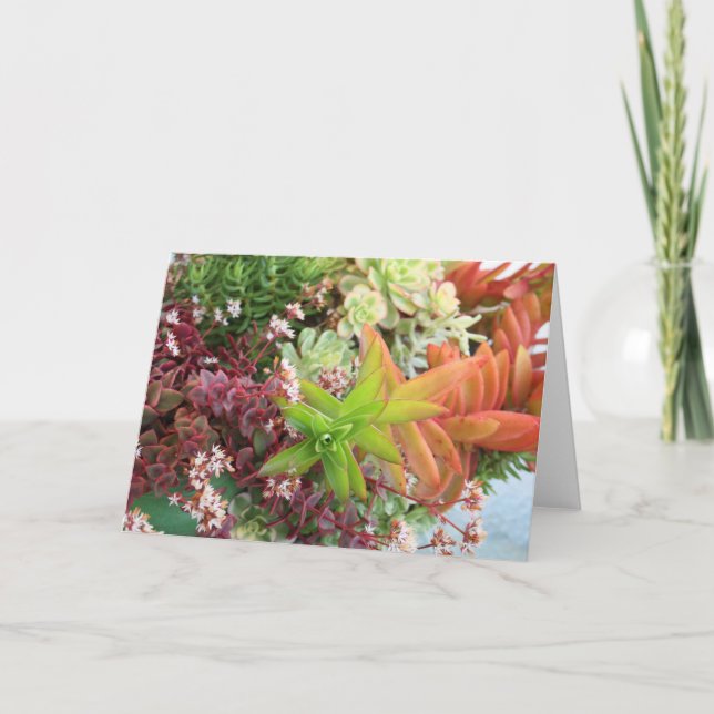 Succulent bouquet card kort (Framsida)