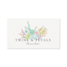 Succulent Bouquet Watercolor | AFFÄRSKORT