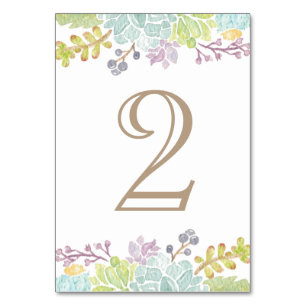 Succulent Bouquet Watercolor   BORDSNUMMER