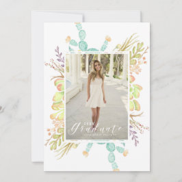 Succulent Bouquet Watercolor | STUDENTFEST Inbjudningar