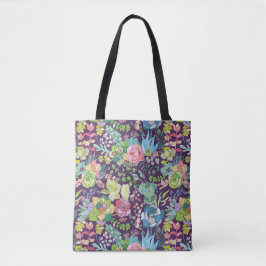 Succulent Cactus Tote Tygkasse