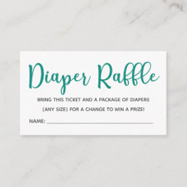 Succulent Diaper Raffle Biljett Tilläggskort
