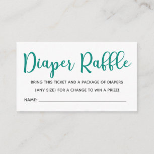 Succulent Diaper Raffle Biljett Tilläggskort
