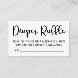 Succulent Diaper Raffle Biljett Tilläggskort