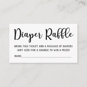 Succulent Diaper Raffle Biljett Tilläggskort