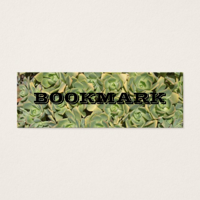 Succulent Flower BOOKMARK Litet Visitkort (Framsidan)