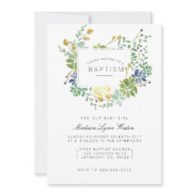 Succulent Garden | Blommigt Vattenfärgaptism