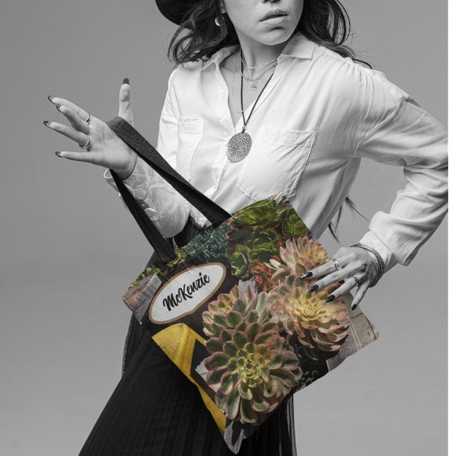 Succulent Garden Oceanside Personlig Tygkasse (Skapare uppladdad)