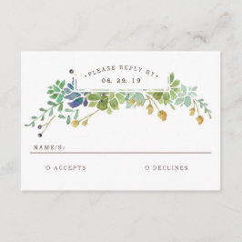 Succulent Garden | VattenfärgBröllop OSA Kort