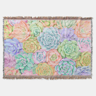Succulent Garden Watercolor Colorful Pastel Filt