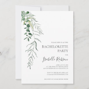 Succulent Greenery Bachelorette Party Inbjudningar