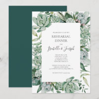 Succulent Greenery | Mörk grönt repetitionsmiddag