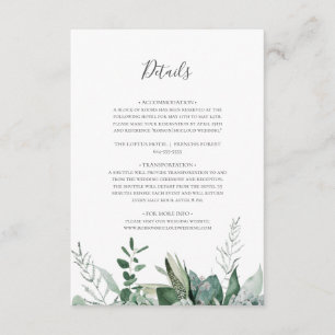 Succulent Greenery   Mörk grönt uppgifter Tilläggskort