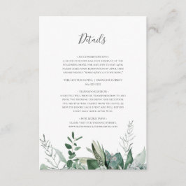 Succulent Greenery | Specifika visitkort Tilläggskort
