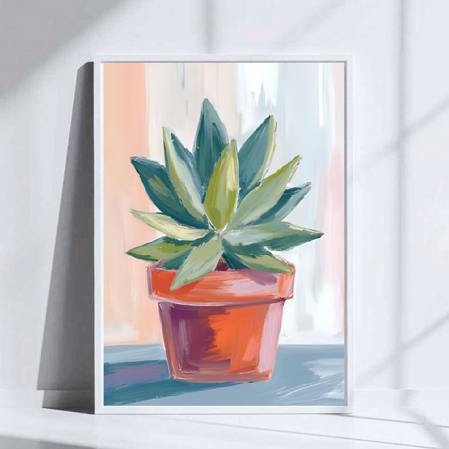 Succulent Houseplant Watercolor Botanical Poster (Skapare uppladdad)