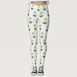 Succulent Kalanchoe Plant Mamma Mönster Leggings