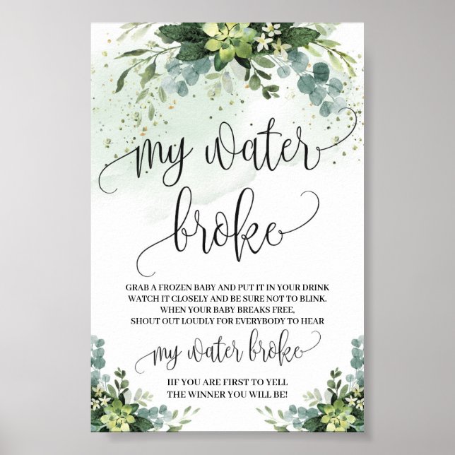 Succulent My vatten fattig bord Poster (Framsidan)