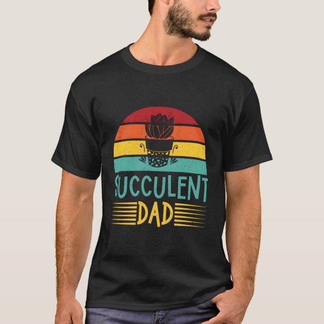Succulent Pappa T Shirt (Framsida)