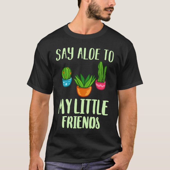 Succulent Plant  Cactus Garden Pot T Shirt (Framsida)