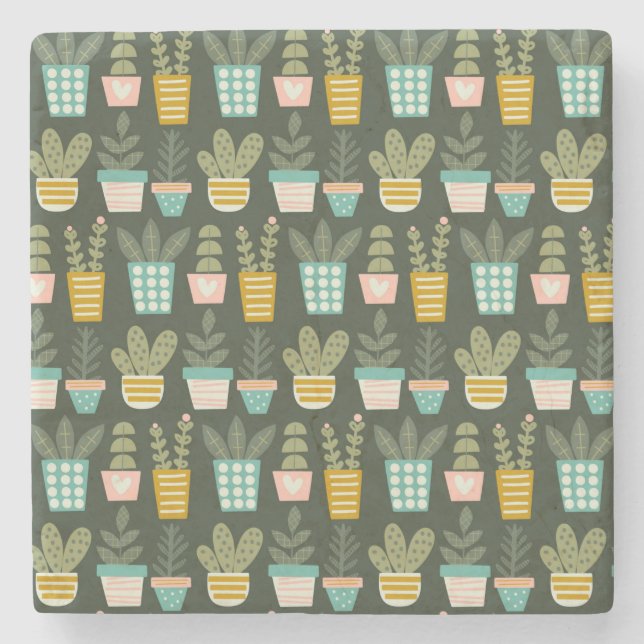 Succulent Plants Stenunderlägg (Framsidan)