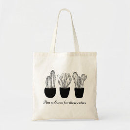 Succulent Quote Tygkasse