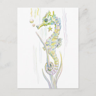 Succulent Seahorse Vykort