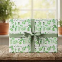 Succulent Stil Cactus Wrapping Papper