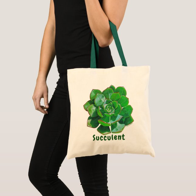 Succulent Tote bags Tygkasse (Framsida (produkt))