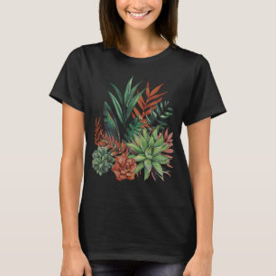 Succulent Vatten Färg T Shirt