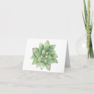 Succulent Watercolor Anteckningskort