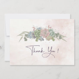 Succulent Wedding Thankyou Card Inbjudningar