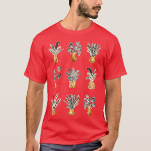 Succulents and Cactus Pottery PRINT Guld Planters T Shirt